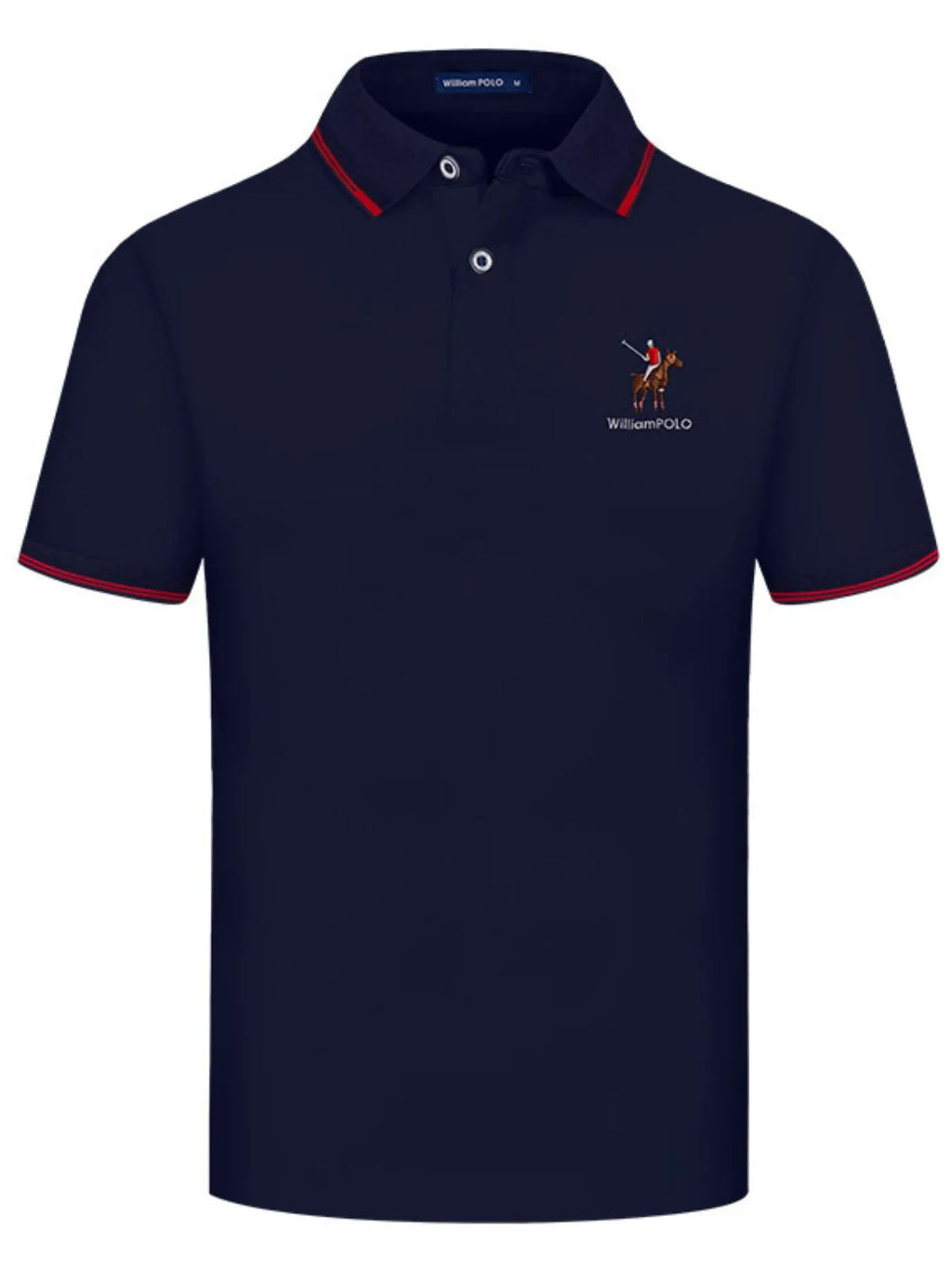 Men's Plus Size Embroidered Short Sleeve Polo Shirt