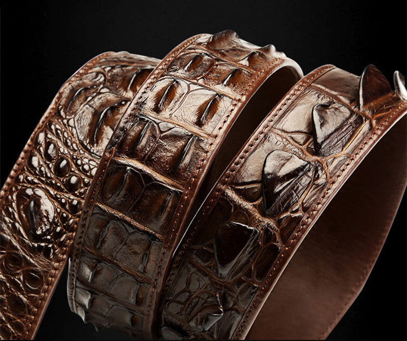 Lane & Aston Genuine Crocodile Leather Belt