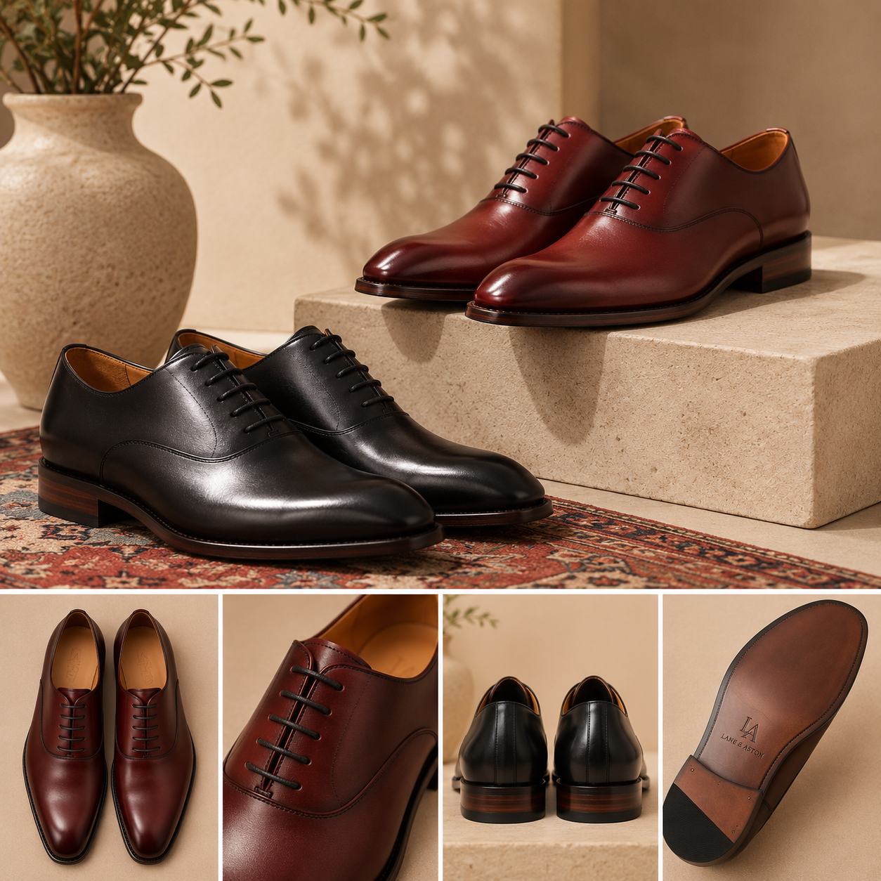Lane & Aston Heritage Leather Lace-Up Shoes