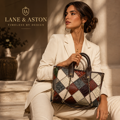 Lane & Aston Heritage Patchwork Leather Tote