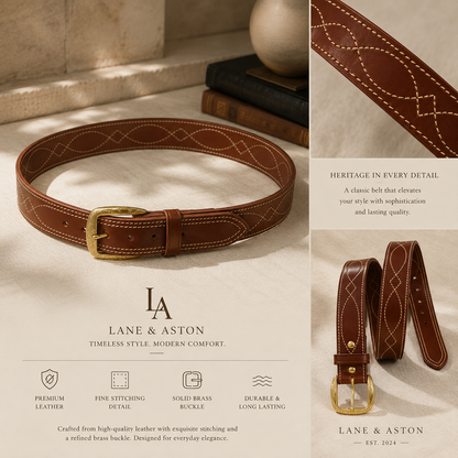 Lane & Aston™ Heritage Leather Belt